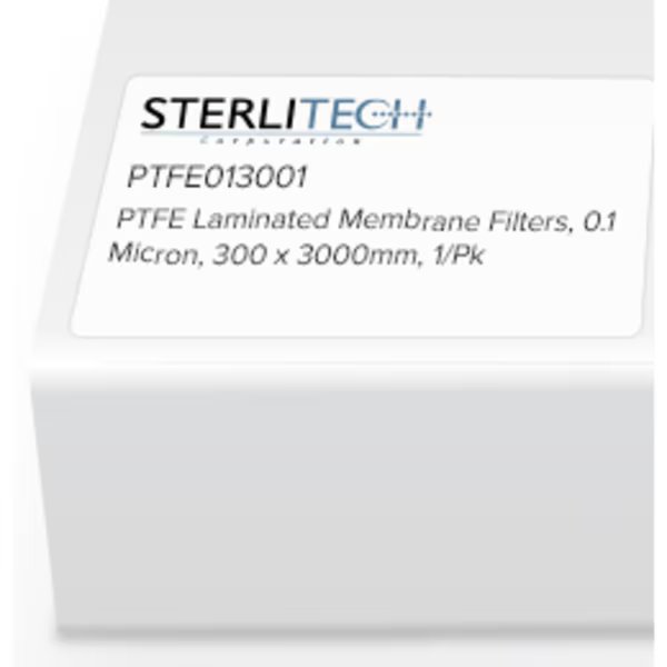 PTFE Laminated Membrane Filters, 0.1 Micron, 300 x 3000mm, 1/Pk, Sterlitech, Mfr#: PTFE013001